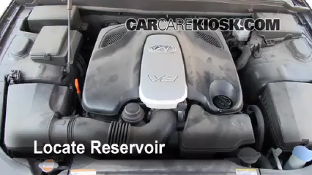 2009 Hyundai Genesis 4.6 4.6L V8 Líquido limpiaparabrisas Agregar líquido